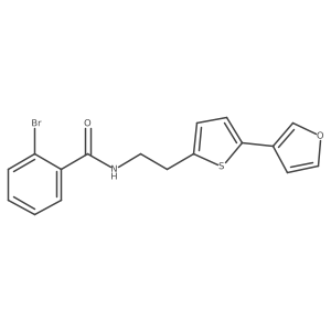 2-bromo-N-(2-(5-(furan-3-yl)thiophen-2-yl)ethyl)benzamide结构式