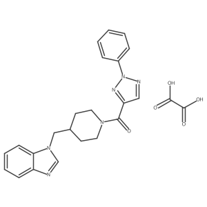 (4-((1H-benzo[d]imidazol-1-yl)methyl)piperidin-1-yl)(2-phenyl-2H-1,2,3-triazol-4-yl)methanone oxalate结构式