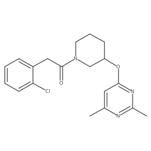 2-(2-Chlorophenyl)-1-(3-((2,6-dimethylpyrimidin-4-yl)oxy)piperidin-1-yl)ethanone Structure