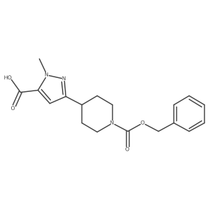 3-{1-[(benzyloxy)carbonyl]piperidin-4-yl}-1-methyl-1H-pyrazole-5-carboxylic acid结构式