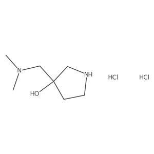 3-[(Dimethylamino)methyl]pyrrolidin-3-ol dihydrochloride结构式