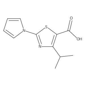 4-isopropyl-2-(1H-pyrrol-1-yl)thiazole-5-carboxylic acid Structure