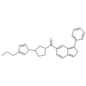 5-{3-[4-(methoxymethyl)-1H-1,2,3-triazol-1-yl]pyrrolidine-1-carbonyl}-3-phenyl-2,1-benzoxazole结构式