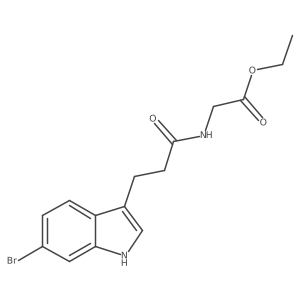 N-[3-(6-Bromo-1H-indol-3-yl)-1-oxopropyl]glycine ethyl ester Structure