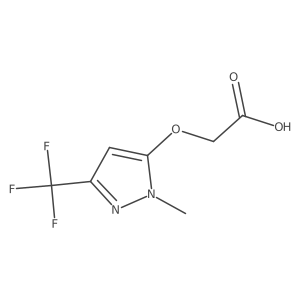 2-[2-Methyl-5-(trifluoromethyl)pyrazol-3-yl]oxyacetic acid结构式