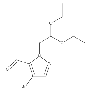 4-Bromo-1-(2,2-diethoxyethyl)-1H-pyrazole-5-carbaldehyde结构式
