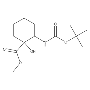 Methyl 2-{[(tert-butoxy)carbonyl]amino}-1-hydroxycyclohexane-1-carboxylate Structure