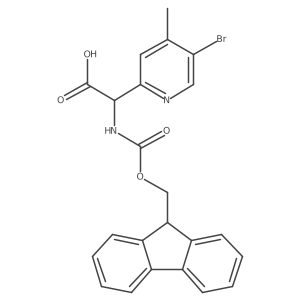 2-(5-bromo-4-methylpyridin-2-yl)-2-({[(9H-fluoren-9-yl)methoxy]carbonyl}amino)acetic acid Structure