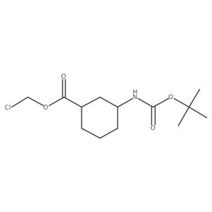 rac-Chloromethyl (1R,3R)-3-{[(tert-butoxy)carbonyl]amino}cyclohexane-1-carboxylate Structure