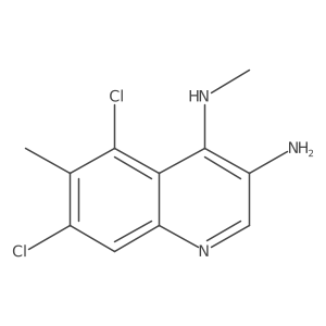 5,7-dichloro-N4,6-dimethylquinoline-3,4-diamine Structure