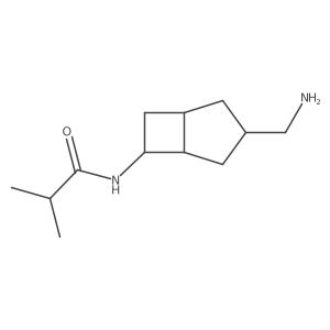 N-[3-(aminomethyl)bicyclo[3.2.0]heptan-6-yl]-2-methylpropanamide Structure