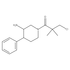 1-(3-Amino-4-phenylpiperidin-1-yl)-3-chloro-2,2-dimethylpropan-1-one Structure