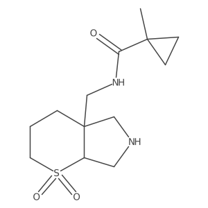 N-({1,1-dioxo-octahydro-1lambda6-thiopyrano[2,3-c]pyrrol-4a-yl}methyl)-1-methylcyclopropane-1-carboxamide Structure