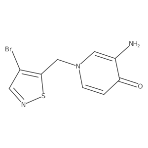 3-Amino-1-[(4-bromo-1,2-thiazol-5-yl)methyl]-1,4-dihydropyridin-4-one结构式