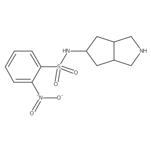 2-nitro-N-{octahydrocyclopenta[c]pyrrol-5-yl}benzene-1-sulfonamide Structure