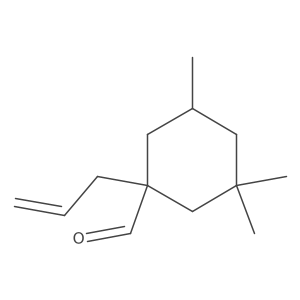 3,3,5-Trimethyl-1-(prop-2-en-1-yl)cyclohexane-1-carbaldehyde结构式