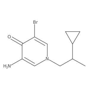 3-Amino-5-bromo-1-(2-cyclopropylpropyl)-1,4-dihydropyridin-4-one结构式