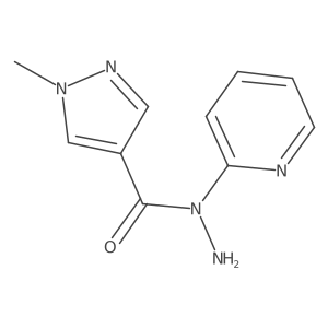 1-methyl-N-(pyridin-2-yl)-1H-pyrazole-4-carbohydrazide结构式