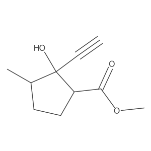 Methyl 2-ethynyl-2-hydroxy-3-methylcyclopentane-1-carboxylate结构式