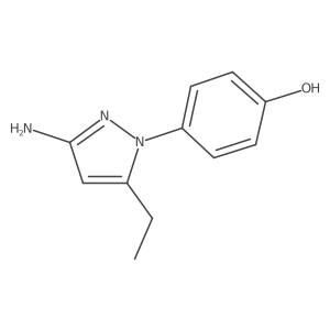 4-(3-amino-5-ethyl-1H-pyrazol-1-yl)phenol Structure