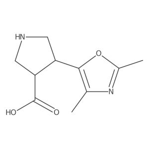 4-(Dimethyl-1,3-oxazol-5-yl)pyrrolidine-3-carboxylic acid Structure