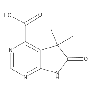 5,5-dimethyl-6-oxo-7H-pyrrolo[2,3-d]pyrimidine-4-carboxylic acid结构式