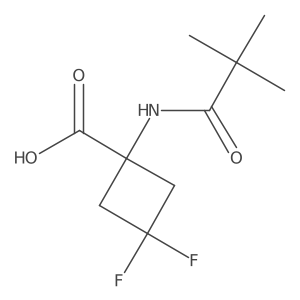 3,3-Difluoro-1-pivalamidocyclobutane-1-carboxylic acid Structure