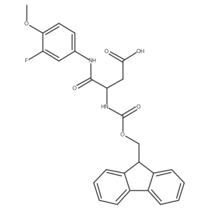 3-({[(9H-fluoren-9-yl)methoxy]carbonyl}amino)-3-[(3-fluoro-4-methoxyphenyl)carbamoyl]propanoic acid结构式