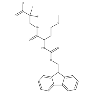 3-[2-({[(9H-fluoren-9-yl)methoxy]carbonyl}amino)-4-(methylsulfanyl)butanamido]-2,2-difluoropropanoic acid Structure