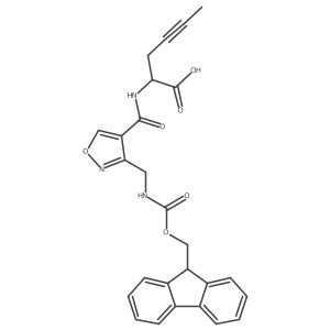 2-({3-[({[(9H-fluoren-9-yl)methoxy]carbonyl}amino)methyl]-1,2-oxazol-4-yl}formamido)hex-4-ynoic acid Structure