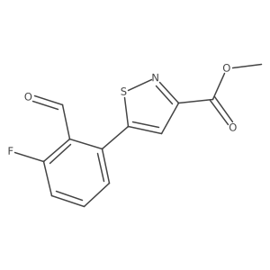 Methyl 5-(3-fluoro-2-formylphenyl)-1,2-thiazole-3-carboxylate Structure