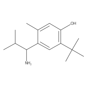 4-(1-Amino-2-methylpropyl)-2-tert-butyl-5-methylphenol结构式