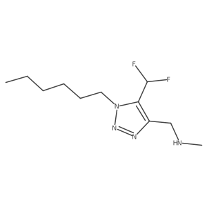 {[5-(difluoromethyl)-1-hexyl-1H-1,2,3-triazol-4-yl]methyl}(methyl)amine Structure