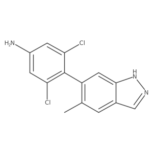 3,5-dichloro-4-(5-methyl-1H-indazol-6-yl)aniline结构式