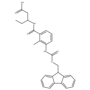 3-{[3-({[(9H-fluoren-9-yl)methoxy]carbonyl}amino)-2-methylphenyl]formamido}pentanoic acid结构式