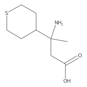 3-Amino-3-(thian-4-yl)butanoic acid Structure