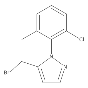 5-(bromomethyl)-1-(2-chloro-6-methylphenyl)-1H-pyrazole结构式