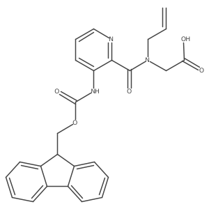 2-{1-[3-({[(9H-fluoren-9-yl)methoxy]carbonyl}amino)pyridin-2-yl]-N-(prop-2-en-1-yl)formamido}acetic acid结构式