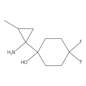1-(1-Amino-2-methylcyclopropyl)-4,4-difluorocyclohexan-1-ol Structure
