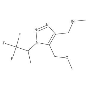 {[5-(methoxymethyl)-1-(1,1,1-trifluoropropan-2-yl)-1H-1,2,3-triazol-4-yl]methyl}(methyl)amine结构式