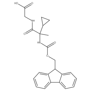 2-[2-cyclopropyl-2-({[(9H-fluoren-9-yl)methoxy]carbonyl}amino)propanamido]acetic acid结构式