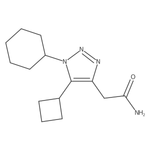 2-(5-cyclobutyl-1-cyclohexyl-1H-1,2,3-triazol-4-yl)acetamide结构式