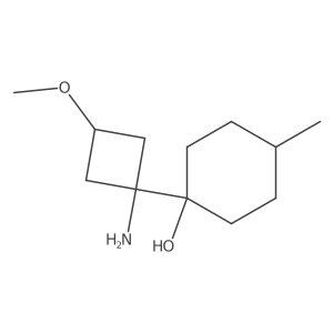 1-(1-Amino-3-methoxycyclobutyl)-4-methylcyclohexan-1-ol结构式