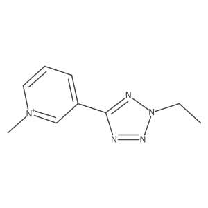 Pyridinium, 3-(2-ethyl-2H-tetrazol-5-yl)-1-methyl- Structure