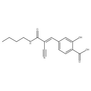 4-[2-(Butylcarbamoyl)-2-cyanoeth-1-en-1-yl]-2-hydroxybenzoic acid结构式