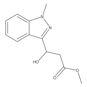 methyl (3R)-3-hydroxy-3-(1-methyl-1H-indazol-3-yl)propanoate结构式