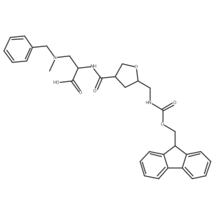 rac-3-[benzyl(methyl)amino]-2-{[(3R,5R)-5-[({[(9H-fluoren-9-yl)methoxy]carbonyl}amino)methyl]oxolan-3-yl]formamido}propanoic acid Structure