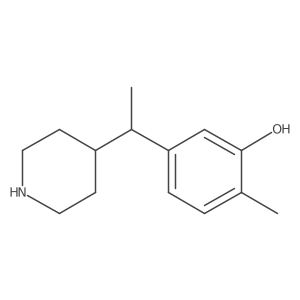 2-Methyl-5-[1-(piperidin-4-yl)ethyl]phenol结构式