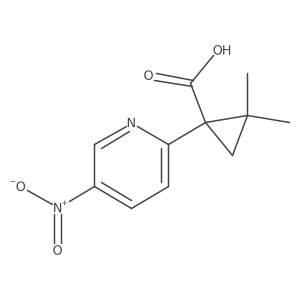 2,2-Dimethyl-1-(5-nitropyridin-2-yl)cyclopropane-1-carboxylic acid Structure