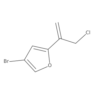 4-Bromo-2-(3-chloroprop-1-en-2-yl)furan Structure